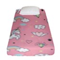 Cute Unicorn Seamless Pattern Fitted Sheet (Single Size) View1