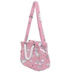 Cute Unicorn Seamless Pattern Rope Handles Shoulder Strap Bag by Apen