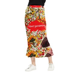 Garden Lover Maxi Fishtail Chiffon Skirt by TShirt44