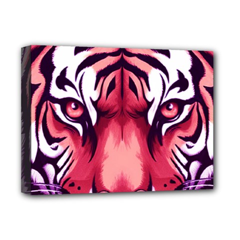 Tiger Design Deluxe Canvas 16  X 12  (stretched)  by TShirt44