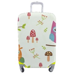 Forest Seamless Pattern With Cute Owls Luggage Cover (medium) by Apen