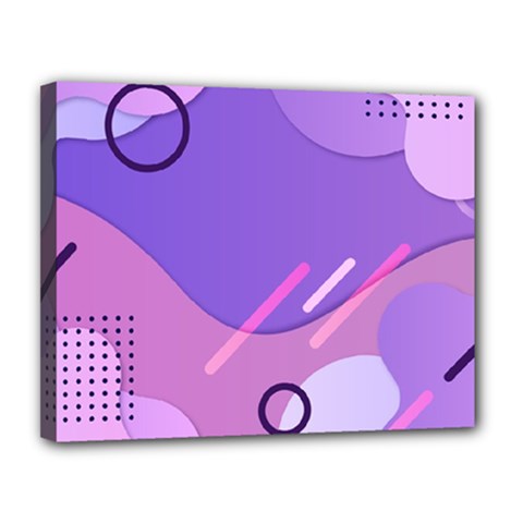Hand Drawn Abstract Organic Shapes Background Canvas 14  X 11  (stretched) by Apen