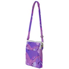 Hand Drawn Abstract Organic Shapes Background Multi Function Travel Bag by Apen