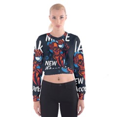 Make Devil Discovery  Cropped Sweatshirt by Saikumar