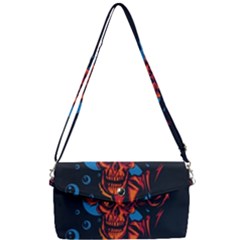 Make Devil Discovery  Removable Strap Clutch Bag by Saikumar