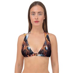 Be Dare For Everything Double Strap Halter Bikini Top by Saikumar