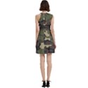 Texture Military Camouflage Repeats Seamless Army Green Hunting Cocktail Party Halter Sleeveless Dress With Pockets View4