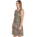 Vintage London Map Knee Length Skater Dress With Pockets View2