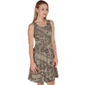 Vintage London Map Knee Length Skater Dress With Pockets View3