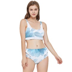 Blue-flower Frilly Bikini Set by saad11