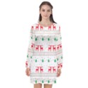 Christmas Long Sleeve Chiffon Shift Dress  View1