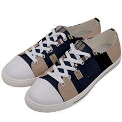 Tardis Doctor Who Minimal Minimalism Men s Low Top Canvas Sneakers by Cendanart