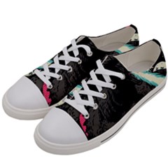 Godzilla Vintage Wave Women s Low Top Canvas Sneakers by Cendanart