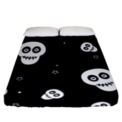 Skull Pattern Fitted Sheet (queen Size) by Ket1n9