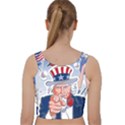 Independence Day United States Of America Velvet Racer Back Crop Top View2