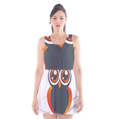 Owl Logo Scoop Neck Skater Dress by Ket1n9