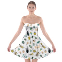 Insect Animal Pattern Strapless Bra Top Dress by Ket1n9
