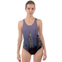 Skyline City Manhattan New York Cut-Out Back One Piece Swimsuit View1