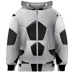 Soccer Ball Kids  Zipper Hoodie Without Drawstring by Ket1n9