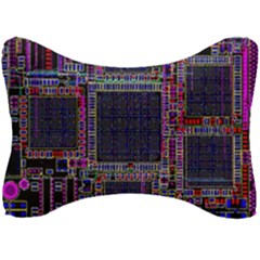 Cad Technology Circuit Board Layout Pattern Seat Head Rest Cushion by Ket1n9