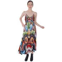 Wood Sculpture Bali Logo Tie Back Maxi Dress by Ket1n9
