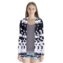 Ying Yang Tattoo Drape Collar Cardigan by Ket1n9