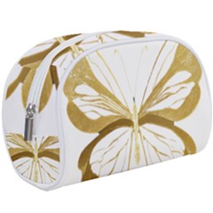 Simulated Gold Leaf Gilded Butterfly Make Up Case (large) by essentialimage