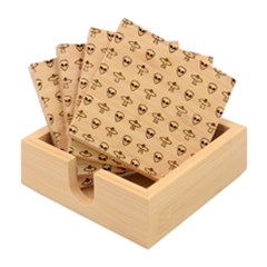 Alien Pattern Bamboo Coaster Set by Ket1n9