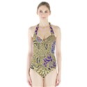 Traditional Art Batik Pattern Halter Swimsuit View1