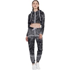Space Universe Earth Rocket Cropped Zip Up Lounge Set by Ket1n9