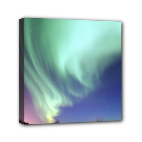 Aurora Borealis Alaska Space Mini Canvas 6  X 6  (stretched) by Ket1n9