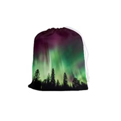Aurora Borealis Northern Lights Drawstring Pouch (medium) by Ket1n9