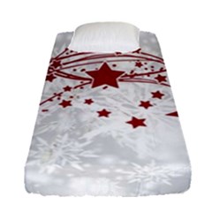 Christmas Star Snowflake Fitted Sheet (single Size) by Ket1n9