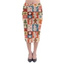 Cute Christmas Seamless Pattern Vector  - Midi Pencil Skirt View1
