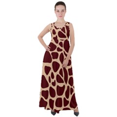 Animal Print Girraf Patterns Empire Waist Velour Maxi Dress by Ket1n9