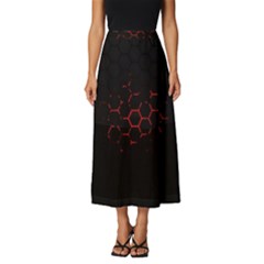 Abstract Pattern Honeycomb Classic Midi Chiffon Skirt by Ket1n9