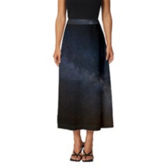 Cosmos Dark Hd Wallpaper Milky Way Classic Midi Chiffon Skirt by Ket1n9
