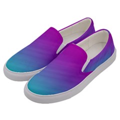 Background Pink Blue Gradient Men s Canvas Slip Ons by Ket1n9