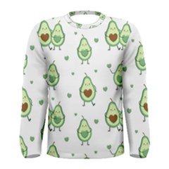 Cute Seamless Pattern With Avocado Lovers Men s Long Sleeve T-shirt by Ket1n9