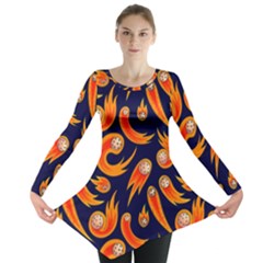 Space Patterns Pattern Long Sleeve Tunic  by Hannah976