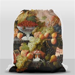 Abundance Of Fruit Severin Roesen Drawstring Bag (small) by Hannah976