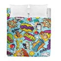 Comic Elements Colorful Seamless Pattern Duvet Cover Double Side (Full/ Double Size) View1