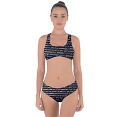 Close Up Code Coding Computer Criss Cross Bikini Set by Hannah976