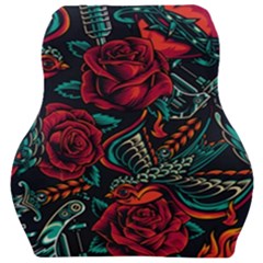 Vintage Flash Tattoos Designs Seamless Pattern Car Seat Velour Cushion  by Ndabl3x