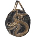 Fantasy Dragon Pentagram Giant Round Zipper Tote View1