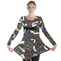 Time Nonlinear Curved Undirected Long Sleeve Tunic  View1