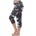 Time Nonlinear Curved Undirected Lightweight Velour Capri Yoga Leggings View2