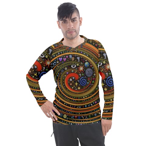 Swirl Vortex Emoji Cyclone Motion Art Men s Pique Long Sleeve T-shirt by Paksenen