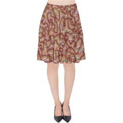 Mind Brain Thought Mental Velvet High Waist Skirt by Paksenen