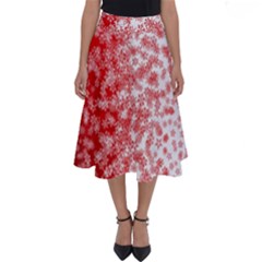 Christmas New Year Snowflake Deer Perfect Length Midi Skirt by Ndabl3x